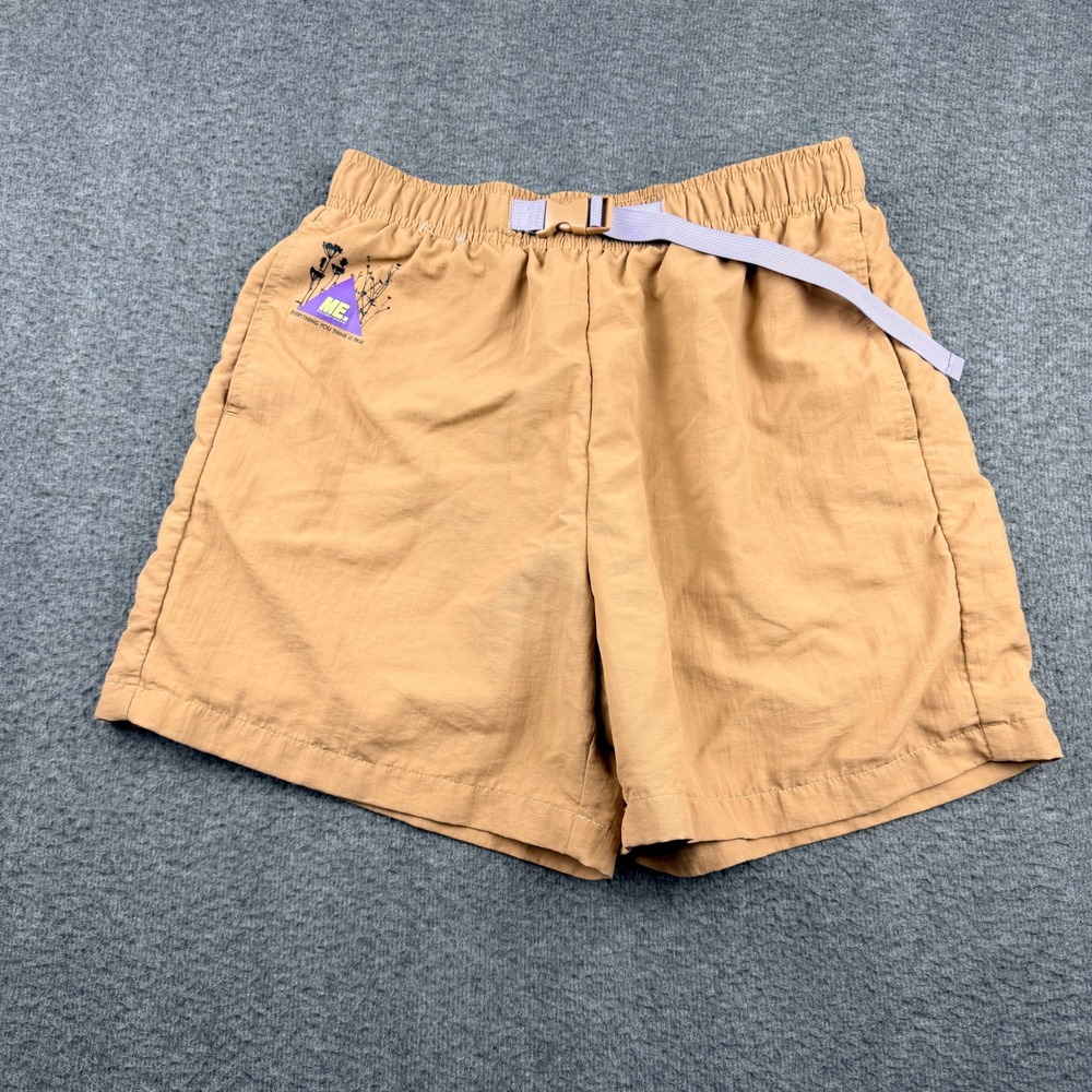 Melody Ehsani ME Men's M Medium Tan Nylon Hiking Shorts Purple Belt Gorpcore